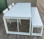 Tuintafel 3 stoelen en bank Bastalpe, Tuin en Terras, Tuintafels, Ophalen