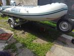 Boot 4 meter + motor+trailer, Watersport en Boten, Aluminium, Gebruikt, Benzine, Minder dan 70 pk