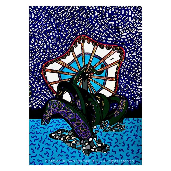 Peinture de la Place Poelaert - Acrylique - 40x60cm, Antiquités & Art, Art | Peinture | Moderne, Enlèvement ou Envoi