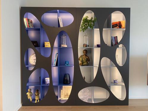 2 Design bibliotheek kasten  Roche-Bobois te koop, Huis en Inrichting, Kasten | Vitrinekasten, Zo goed als nieuw, 200 cm of meer