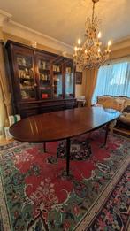 Ovale eetkamertafel in mahonie, uitschuiftafel 230/170x107cm, Antiek en Kunst, Ophalen