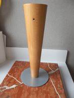 Sokkel in massieve beuk conisch handgedraaid en metalen voet, Enlèvement ou Envoi