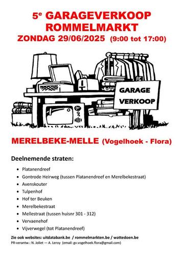 Rommelmarkt/garageverkoop 29/06/2025, Diversen, Ophalen