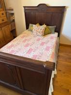 Vintage bed, Huis en Inrichting, Ophalen, Gebruikt, Eenpersoons, Bruin