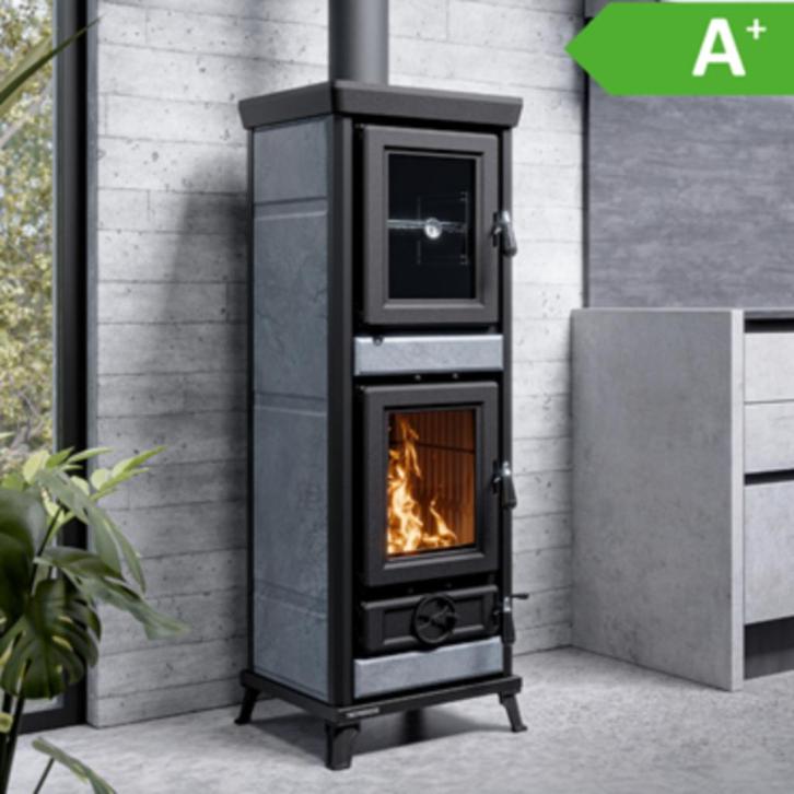 Gietijzeren Houtkachel met Oven en Bakplaat Agnese Speksteen, Elektronische apparatuur, Ovens, Nieuw, Vrijstaand, Oven, 60 cm of meer
