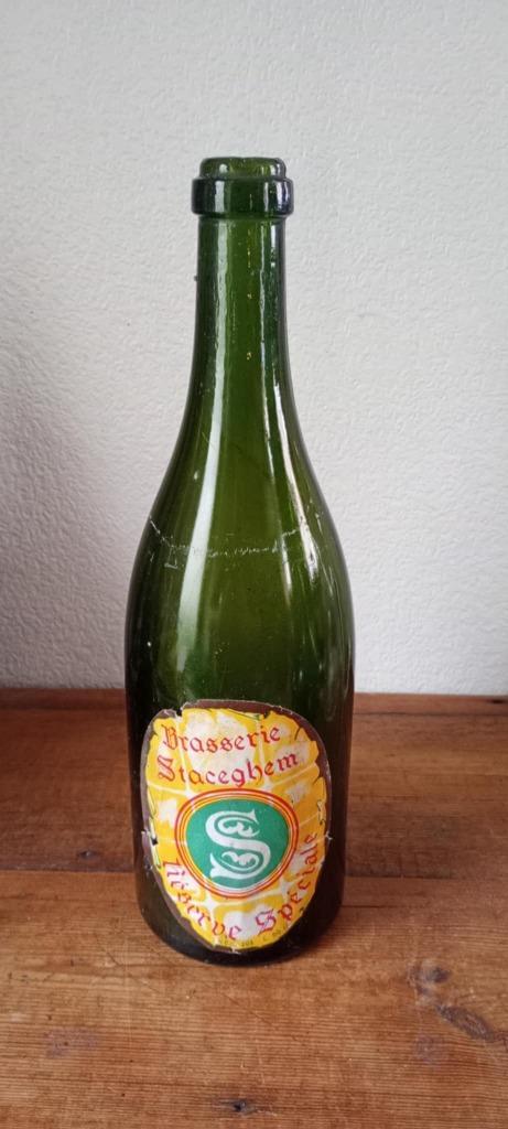 Brouwerij oud bier speciale fles Stacegem, Verzamelen, Biermerken, Gebruikt, Flesje(s), Overige merken, Ophalen of Verzenden