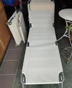 2 tuinstoelen ligbedden, Tuin en Terras, Ophalen, Gebruikt, Kunststof, Inklapbaar