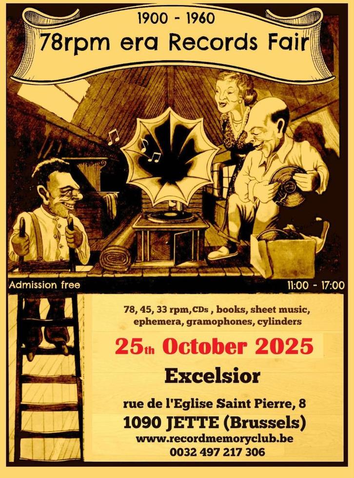 12e beurs 78 toeren en fonografen - Record Memory Club, Cd's en Dvd's, Vinyl | Overige Vinyl, Gebruikt, Ophalen