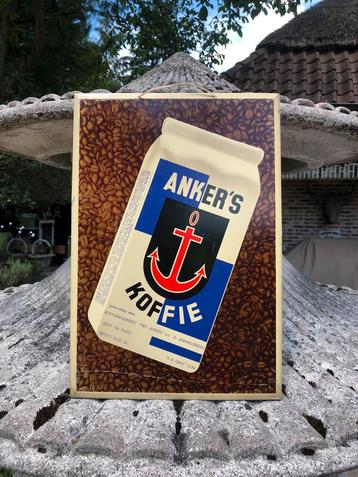 Blikken reclamebord ANKER’S Koffie - 1951 beschikbaar voor biedingen
