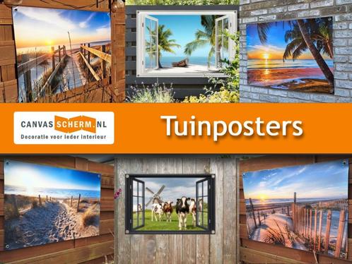 Tuindoek tuinposter diverse afbeeldingen, Tuin en Terras, Tuinwanddecoratie, Nieuw, Verzenden