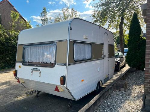 Kip 365 Goldstream ( 1973 ) retro keuringsvrij !!!, Caravans en Kamperen, Caravans, Bedrijf, tot en met 3, 500 - 750 kg, Standaardzit