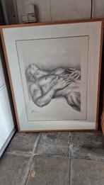 Tekening in grote kader, Antiquités & Art, Art | Dessins & Photographie, Enlèvement