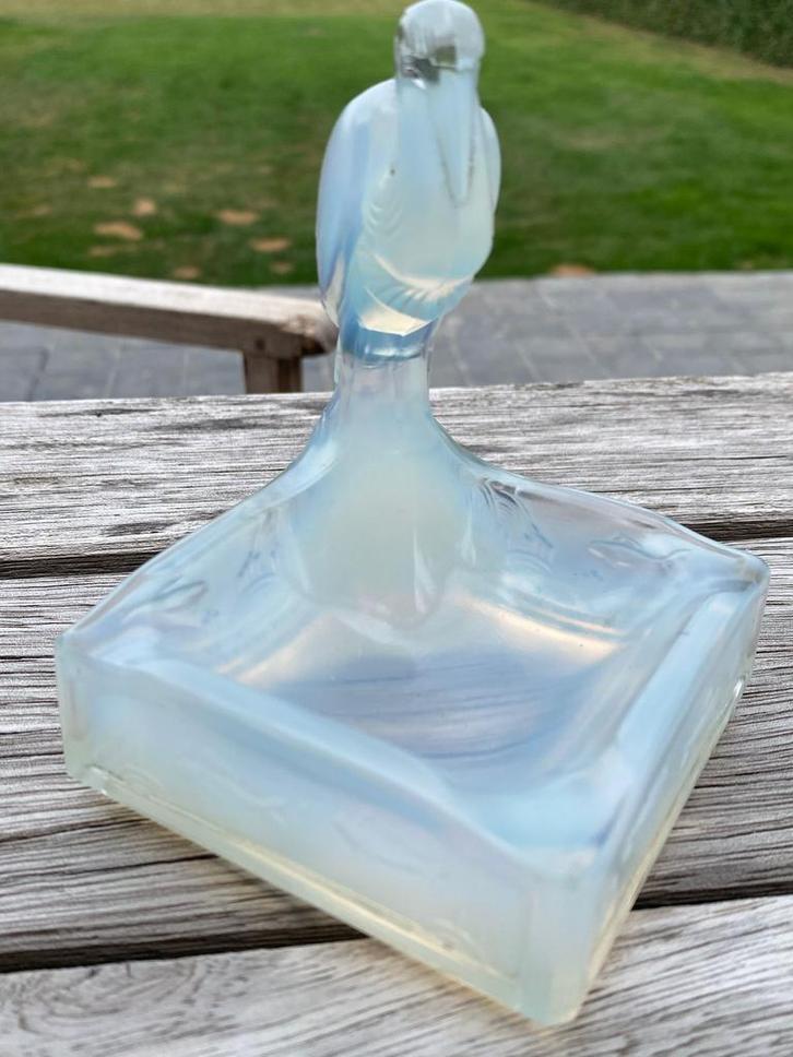 VSL Luxval – heron (1935) –  Delvenne & Graffart – Opaline, Antiek en Kunst, Antiek | Glaswerk en Kristal, Ophalen of Verzenden
