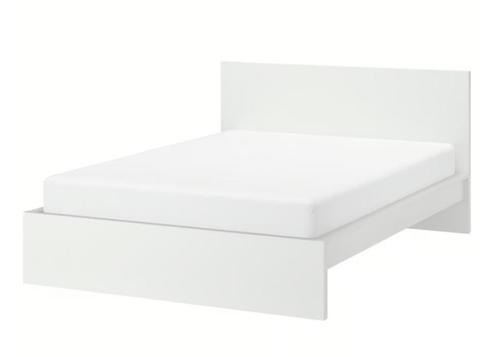 IKEA bed malm (180x200), Huis en Inrichting, Slaapkamer | Bedden, Zo goed als nieuw, Tweepersoons, 180 cm, 200 cm, Hout, Wit, Ophalen
