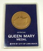 Bronzen herinneringsmedaille SS Queen Mary 1970, Collections, Comme neuf, Envoi