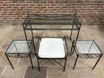 Ensemble tables de nuit, coiffeuse et chaise, Huis en Inrichting, Tafels | Kaptafels, Ophalen, Minder dan 50 cm, Gebruikt, Glas