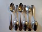 Serie x 6 kleine dessertlepels antiek zilver metaal, Ophalen of Verzenden