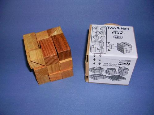 Breinbreker puzzel hout Vinco Two & Half, Hobby en Vrije tijd, Denksport en Puzzels, Nieuw, Rubik's of 3D-puzzel, Ophalen of Verzenden