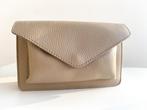 NIEUW - lederen schoudertasje Taupe, Overige merken, Beige, Nieuw, Ophalen of Verzenden