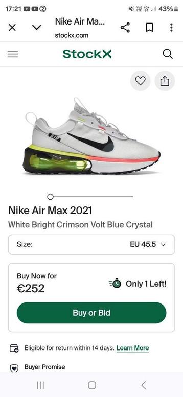 Nike Air Max 42.5 TOUT NEUF JAMAIS PORTÉ  beschikbaar voor biedingen