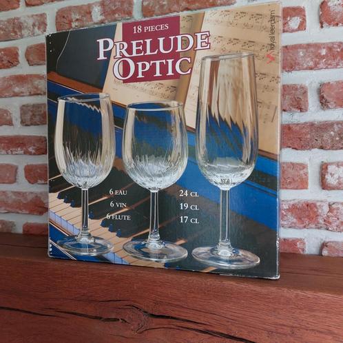 Vacances - Prelude optic set de 18 verres (3x ), Collections, Verres & Petits Verres, Utilisé, Enlèvement