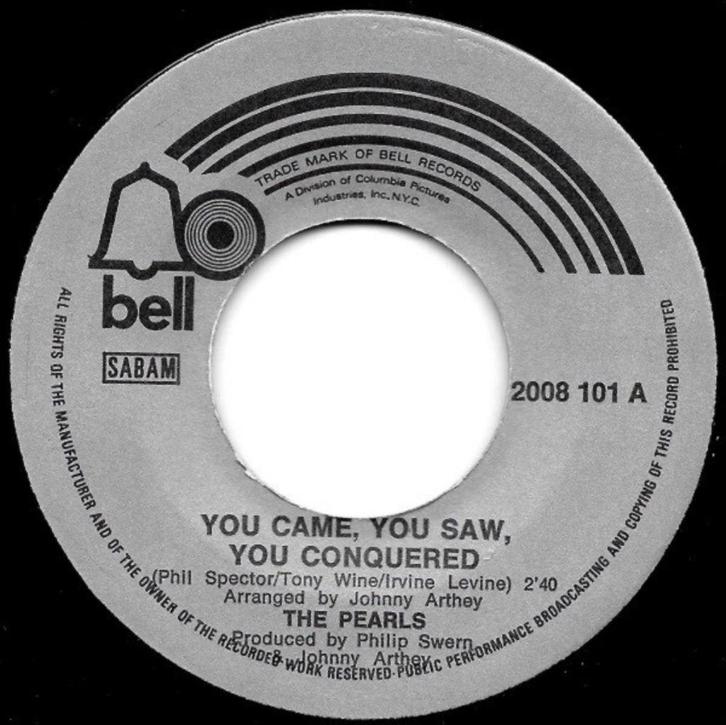 The Pearls‎–You Came, You Saw, You Conquered:"Popcorn swing", Cd's en Dvd's, Vinyl Singles, Zo goed als nieuw, Single, Pop, 7 inch