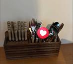 ensemble de couverts vintage avec manches en bois, Ophalen of Verzenden, Zo goed als nieuw, Hout, Bestekset