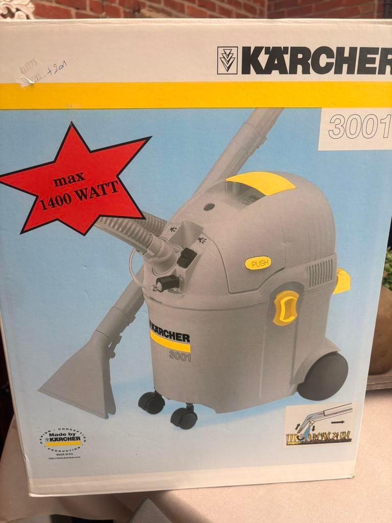 Kärcher 3001 Tapijt / Nat & Droog Stofzuiger – Complete set, Doe-het-zelf en Bouw, Reinigingsmachines, Zo goed als nieuw, Ophalen