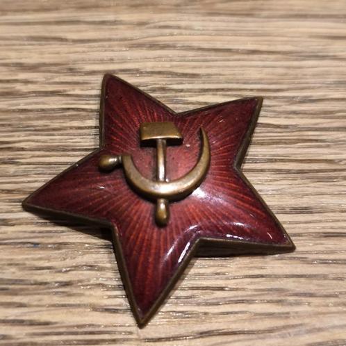 WW2 Russian red star - Cap "pilotka", Verzamelen, Speldjes, Pins en Buttons, Ophalen of Verzenden