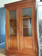 Bibliothèque merisier style Louis Philippe, Avec porte(s), Comme neuf, 100 à 150 cm, Autres essences de bois