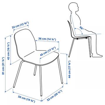 3 chaises blanches IKEA LIDAS – très bon état beschikbaar voor biedingen