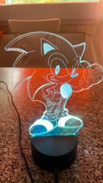 Nachtlampje voor kinderen in Sonic-kleuren, Ophalen of Verzenden, Zo goed als nieuw, Glas