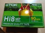 2 Cassettes video Hi8 MP TDK 90 / 180 min, Autres marques, Bande, Disque ou Mémoire, Enlèvement, Neuf