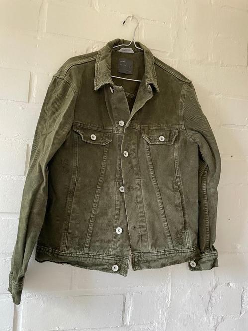 Jas in jeans Zara Man Denim, Kleding | Heren, Jassen | Zomer, Zo goed als nieuw, Groen, Ophalen of Verzenden