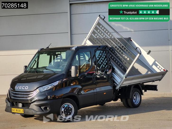 Iveco Daily 35C21 Open Laadbak Dubbel Cabine 210PK 3.0L Dubb, Auto's, Bestelwagens en Lichte vracht, Bedrijf, Te koop, Achteruitrijcamera