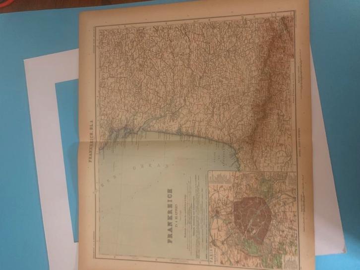 Oude kaart, Antiek en Kunst, Kunst | Litho's en Zeefdrukken, Ophalen of Verzenden