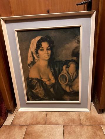 Groot frame met zigeunerprint — Vintage beschikbaar voor biedingen
