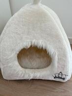 Witte fluffy kattenmand, Animaux & Accessoires, Paniers pour chats, Comme neuf, Enlèvement ou Envoi