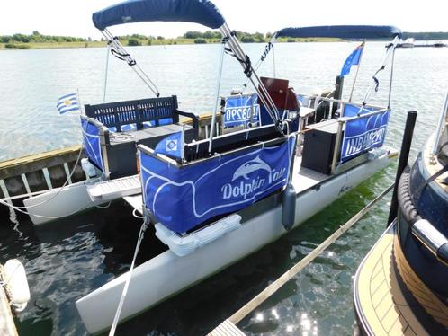 Boot Pontonboot Nacra met trailer en Suzuki DF9.9 pk 4 takt, Watersport en Boten, Motorboten en Motorjachten, Gebruikt, Aluminium