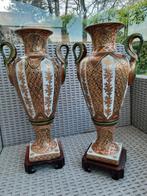 Ensemble de vases chinois, satsuma doré, peints à la main, Antiquités & Art, Antiquités | Vases, Enlèvement ou Envoi