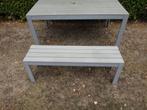Tuintafel en planken, Tuin en Terras, Ophalen, Gebruikt, Rechthoekig