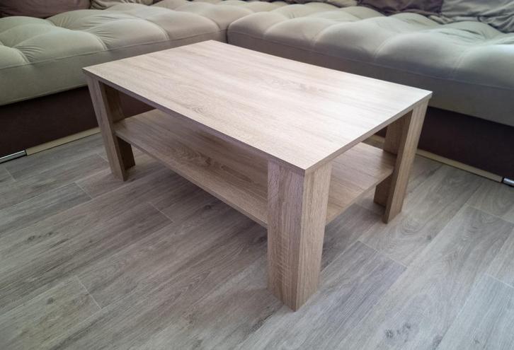 Salontafel, Huis en Inrichting, Tafels | Salontafels, Gebruikt, Minder dan 50 cm, 50 tot 100 cm, 100 tot 150 cm, Rechthoekig, Overige houtsoorten
