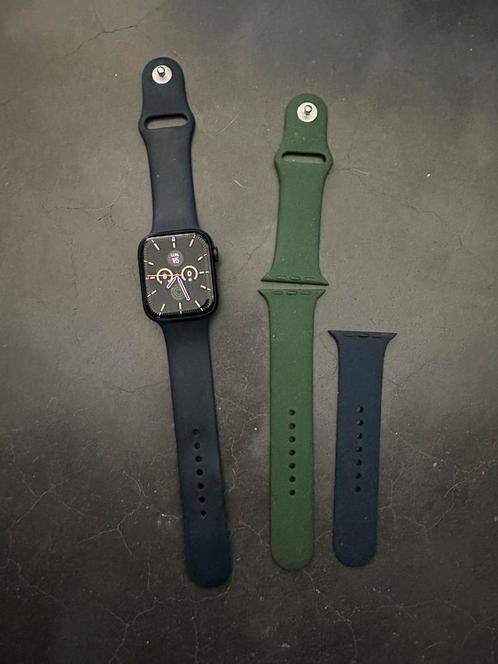Apple Watch Serie 7 45mm Green/blue, Bijoux, Sacs & Beauté, Montres connectées, Utilisé, iOS, Vert, Distance, État, GPS, Battement de coeur