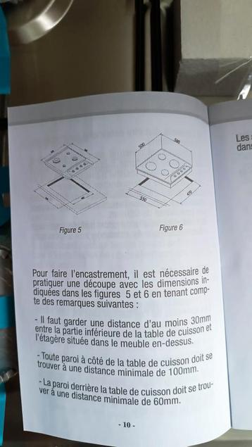 Taque au gaz encastrable, Electroménager, Tables de cuisson, Enlèvement, Neuf, Gaz