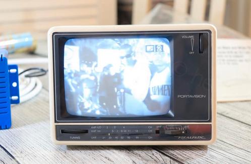 zwart-witte vintage tv uit het scherm van de jaren 70, Audio, Tv en Foto, Vintage Televisies, Zo goed als nieuw, Ophalen