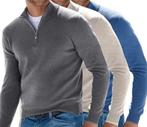 V trui met rits Nieuw, Kleding | Heren, Kostuums en vesten, Ophalen of Verzenden, Nieuw, Maat 46 (S) of kleiner, Blauw