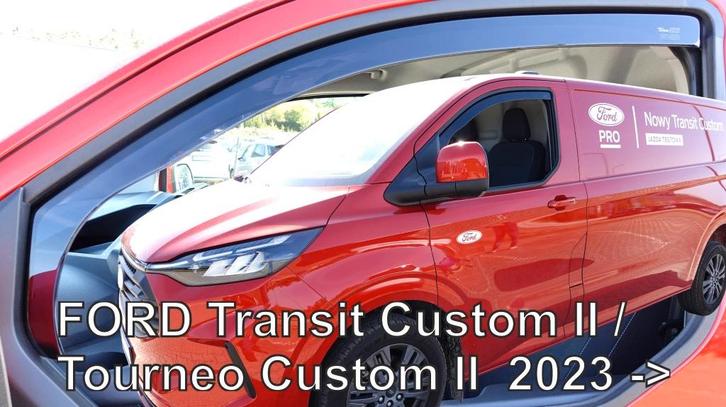 Ford Custom zijwindschermen donker getint pasvorm visors, Caravans en Kamperen, Mobilhome-accessoires, Nieuw, Ophalen of Verzenden