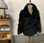 Zwart pelsen mantel, kort model, Enlèvement, Taille 36 (S), Noir