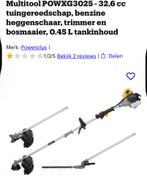 Driedelig set heggeschaar, bosmaaier, kantmaaier, Tuin en Terras, Ophalen, Benzine, Gebruikt, Powerplus garden