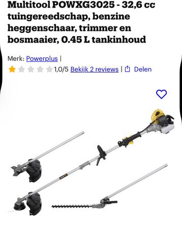 Driedelig set heggeschaar, bosmaaier, kantmaaier beschikbaar voor biedingen